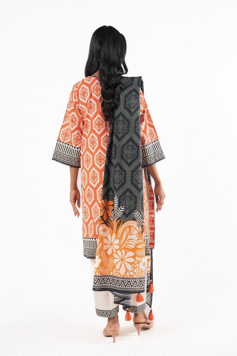 Printed Khaddar 3-piece suit | MK-01